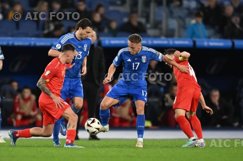 North Macedonia Matteo Darmian Italy Davide Frattesi UEFA European Qualifier 2023-2024 Group C Olimpic final match between    Italy 5-2 North Macedonia 
