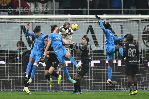 Milan Amir Rrahmani Napoli Mattia Gabbia Giuseppe Meazza match between  Milan 1-0 Napoli Milano, Italy 