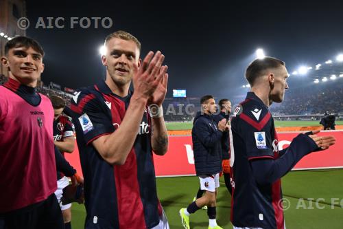 Bologna Jens Odgaard Bologna Michel Aebischer Renato Dall Ara match between Bologna 2-0 Fiorentina Bologna, Italy 