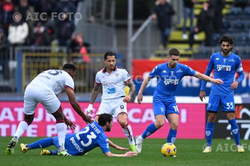 Cagliari Mattia Destro Empoli Gianluca Lapadula Empoli 2024 Italian championship 2023 2024 27°Day 