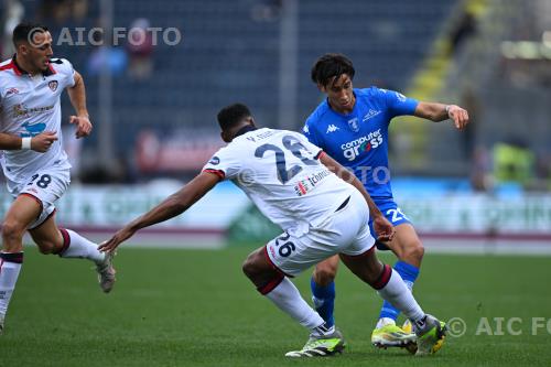 Empoli Yerry Mina Cagliari Gabriele Zappa Carlo Castellani match between    Empoli  0-1 Cagliari Empoli, Italy 