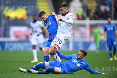 Empoli Gianluca Gaetano Cagliari Ardian Ismajli Carlo Castellani match between    Empoli  0-1 Cagliari Empoli, Italy 