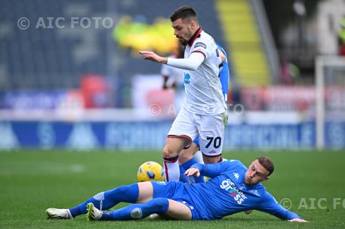 Empoli Gianluca Gaetano Cagliari Ardian Ismajli Carlo Castellani match between    Empoli  0-1 Cagliari Empoli, Italy 