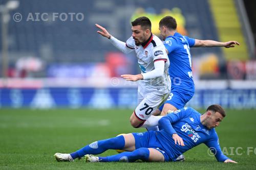 Empoli Gianluca Gaetano Cagliari Ardian Ismajli Carlo Castellani match between    Empoli  0-1 Cagliari Empoli, Italy 
