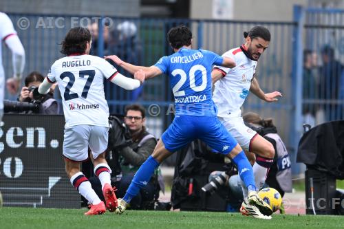 Cagliari Matteo Cancellieri Empoli Alberto Dossena Carlo Castellani match between    Empoli  0-1 Cagliari Empoli, Italy 