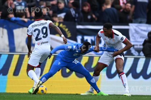Cagliari M Baye Niang Empoli Yerry Mina Carlo Castellani match between    Empoli  0-1 Cagliari Empoli, Italy 