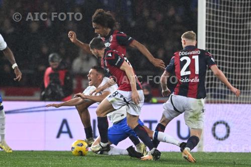Inter Joshua Zirkzee Bologna Remo Freuler Italian championship  2023 2024 28°Day Renato Dall Ara match between Bologna 0-1 Inter 