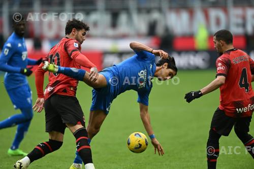 Milan Youssef Maleh Empoli Ismael Bennacer Giuseppe Meazza match between Milan 1-0 Empoli Milano, Italy 