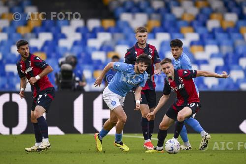 Bologna Khvicha Kvaratskhelia Napoli Michel Aebischer Bologna 2024 Italian championship  2023 2024 36°Day 