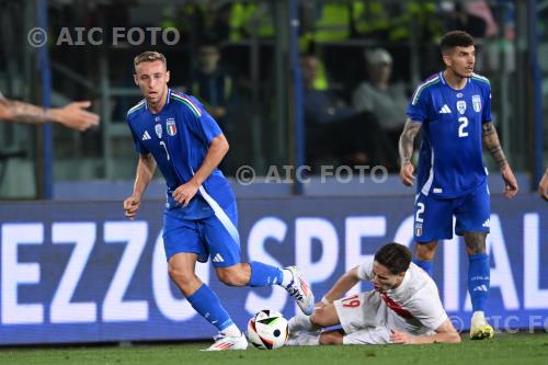 Italy Kenan Yıldız Turkiye Giovanni Di Lorenzo Renato Dall’Ara final match between    Italy 0-0 Turkiye Bologna, Italy. 