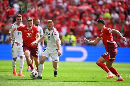 Switzerland Laszlo Kleinheisler Hungary Granit Xhaka Cologne final match between   Hungary 1-3 Switzerland Cologne, Germany. 