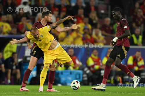 Romania Jan Vertonghen Belgium Amadou Onana Cologne final match between     Belgium 2-0 Romania Cologne, Germany. 