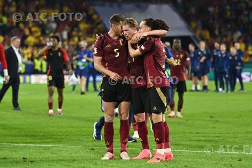 Belgium Kevin De Bruyne Belgium Arthur Theate Cologne final match between     Belgium 2-0 Romania Cologne, Germany. 