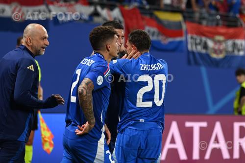 Italy Giovanni Di Lorenzo Italy Lorenzo Pellegrini Leipzig final match between   Croatia 1-1 Italy Leipzig, Germany. 