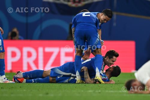 Italy Federico Chiesa Italy Giacomo Raspadori UEFA Euro Germany 2024 Group B, Matchday 3 Leipzig final match between   Croatia 1-1 Italy 