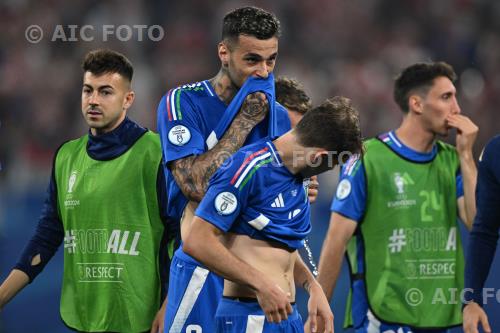 Italy Nicolo Barella Italy Stephan El Shaarawy Leipzig final match between   Croatia 1-1 Italy Leipzig, Germany. 