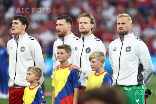 Denmark Pierre-Emile Hojbjerg Denmark Morten Hjulmand UEFA Euro Germany 2024 Group E, Match 3 Munich, Germany. 