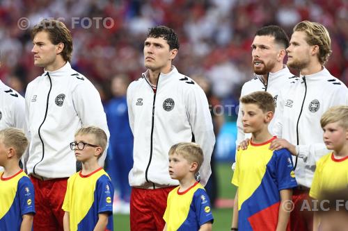 Denmark Andreas Christensen Denmark Pierre-Emile Hojbjerg UEFA Euro Germany 2024 Group E, Match 3 Munich, Germany. 