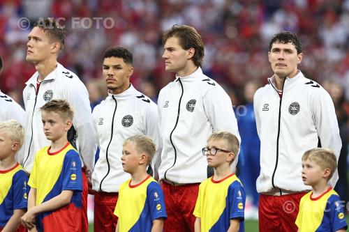 Denmark Alexander Bah Denmark Joachim Andersen UEFA Euro Germany 2024 Group E, Match 3 Munich, Germany. 