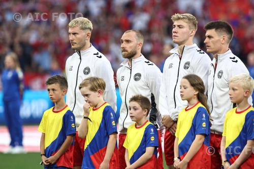 Denmark Christian Eriksen Denmark Rasmus Hojlund UEFA Euro Germany 2024 Group E, Match 3 Munich, Germany. 