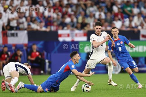 England Lubomir Tupta Slovakia Declan Rice UEFA Euro Germany 2024 Round of 16 Gelsenkirchen , Germany. 