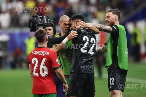 Portugal Diogo Costa Portugal Francisco Conceicao UEFA Euro Germany 2024 Road to 16 Frankfurt am Main , Germany. 