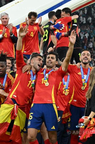 Spain Rodri Hernandez Spain Joselu Luis Sanmartin Mato Berlin , Germany. 