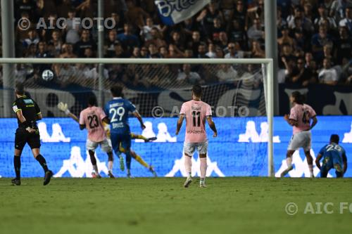 Brescia Dimitris Nikolaou Palermo Sebastiano Deplanches Mario Rigamonti match between Brescia 1-0 Palermo Brescia, Italy Goal 1-0 