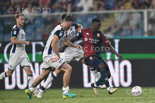 Genoa Pawel Marek Dawidowicz Hellas Verona Flavius Daniliuc Luigi Ferraris match between   Genoa 0-2 Hellas Verona Genova, Italy 