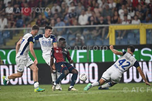 Genoa Pawel Marek Dawidowicz Hellas Verona Flavius Daniliuc Italian championship 2024 2025 3°Day Luigi Ferraris match between   Genoa 0-2 Hellas Verona 