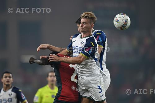 Genoa Martin Frese Hellas Verona Flavius Daniliuc Luigi Ferraris match between   Genoa 0-2 Hellas Verona Genova, Italy 