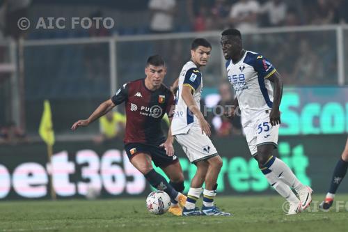 Genoa Daniel Mosquera Hellas Verona Reda Belahyane Luigi Ferraris match between   Genoa 0-2 Hellas Verona Genova, Italy 