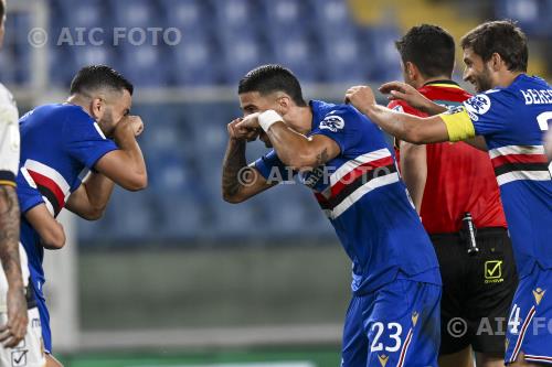 Sampdoria Fabio Depaoli Sampdoria Bartosz Bereszynski Luigi Ferraris match between Sampdoria 1-2  Juve Stabia Genova, Italy 