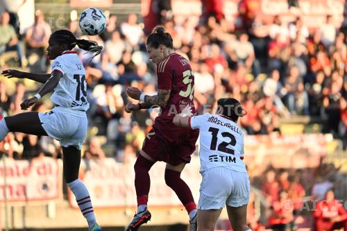 Milan Women Elena Linari Roma Women Marta Mascarello Tre Fontane match between  Roma Women 2-1 Milan Women Roma, Italy 