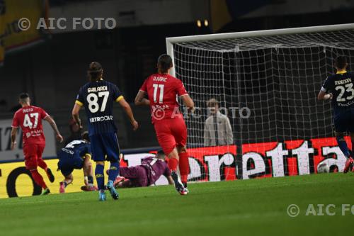 Monza Domagoj Bradaric Hellas Verona Lorenzo Montipo Marcantonio Bentegodi match between    Hellas Verona 0-3 Monza Verona, Italy 