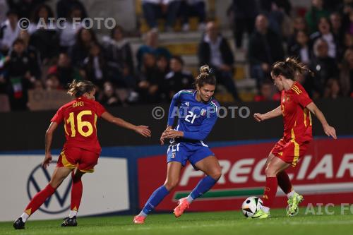 Spain Women Michela Cambiaghi Italy Ona Batlle Romeo Menti match between  Italy Women 1-1 Spain Women Vicenza, Italy 