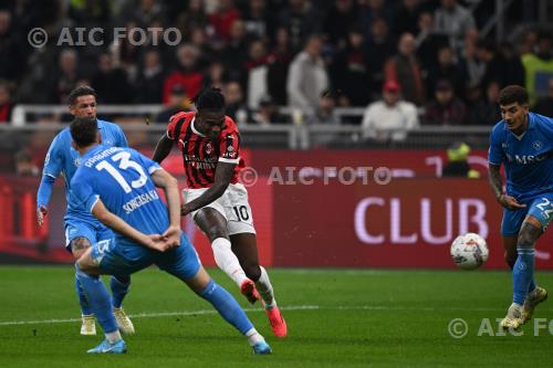 Napoli Rafael Leao Milan Giovanni Di Lorenzo Italian championship 2024 2025 10°Day Giuseppe Meazza match between    Milan 0-2 Napoli 