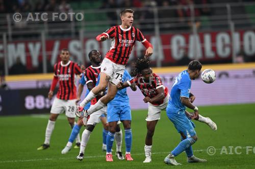 Napoli Francesco Camara Milan Samuel Chukwueze Italian championship 2024 2025 10°Day Giuseppe Meazza match between    Milan 0-2 Napoli 