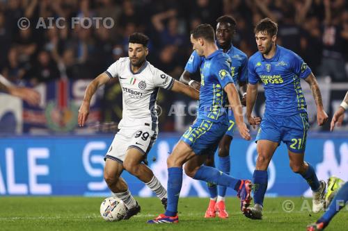 Inter Mattia De Sciglio Empoli Mattia Viti Italian championship 2024 2025  10°Day match between    Empoli 0-3 Inter at  Carlo Castellani Stadium ( photo by aicfoto)(ITALY) [0855] 