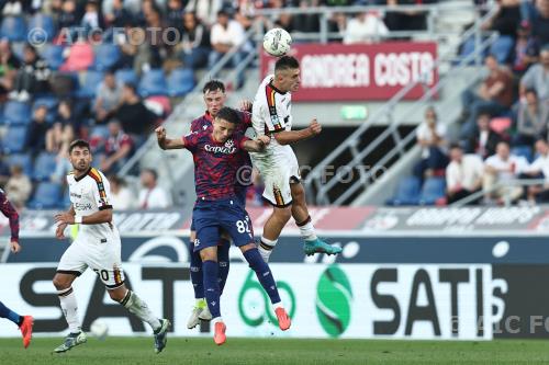 Lecce Kacper Urbanski Bologna Sam Beukema Renato Dall’Ara match between    Bologna 1-0 Lecce Bologna, Italy 