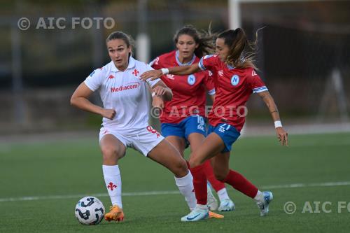 Fiorentina Women Virginia Di Giammarino Napoli Women Manuela Sciabica Giuseppe Piccolo match between Napoli Women 0-0 Fiorentina Women Napoli, Italy 