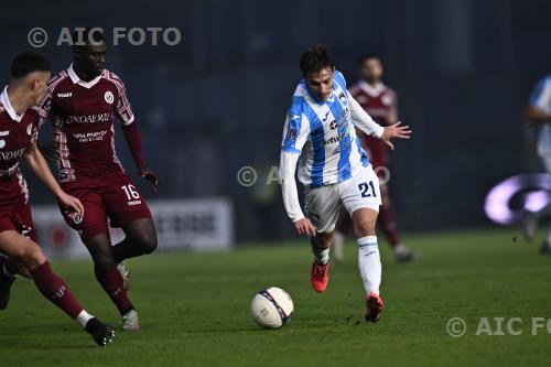 Pescara Shaka Mawuli Arezzo Alberto Montini Città di Arezzo match between Arezzo 0-0 Pescara Arezzo , Italy 