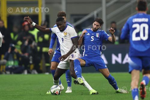 France Manuel Locatelli Italy Giovanni Di Lorenzo final match between  Italy  1-3 France Milano, Italy 