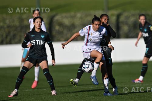 Sampdoria Women Carina Baltrip-Reyes Lazio Women Lina Yang Mirko Fersini match between Lazio Women 0-0 Sampdoria Women Formello, Italy 