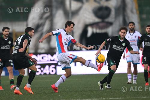 Avellino Roberto Inglese Catania Luca Palmiero Partenio match between   Avellino 2-2 Catania Avellino, Italy 