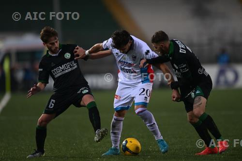 Avellino Gianluca Carpani Catania Michele D Ausilio Partenio match between   Avellino 2-2 Catania Avellino, Italy 