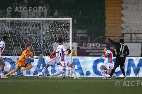 Avellino Alessandro Raimo Catania Klavs Bethers Partenio match between   Avellino 2-2 Catania Avellino, Italy Goal 2-2 