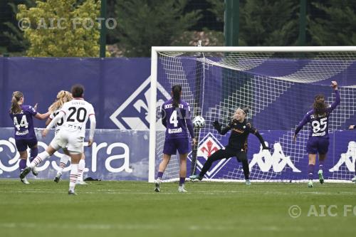 Milan Women Emma Skou Faerge Fiorentina Women Cecilie Fiskerstrand Curva Fiesole - Viola Park match between Fiorentina Women 2-2 Milan Women Firenze, Italy Goal 2-2 