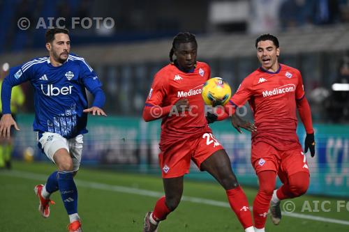 Como Moise Kean Fiorentina Riccardo Sottil Giuseppe Sinigaglia match between    Como 0-2 Fiorentina Como, Italy 