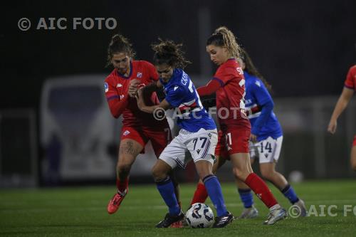 Fiorentina Women Federica Cafferata Sampdoria Women Emma Severini Sciorba match between    Sampdoria Women 1-3 Fiorentina Women Genova, Italy 